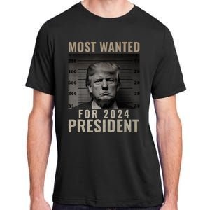 Most Wanted Funny Trump 2024 Mugshot For President Adult ChromaSoft Performance T-Shirt