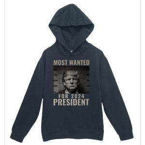 Most Wanted Funny Trump 2024 Mugshot For President Urban Pullover Hoodie