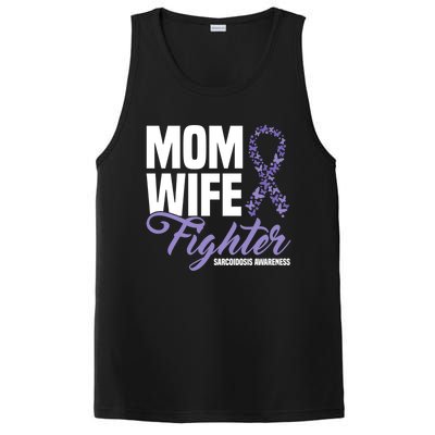 Mom Wife Fighter Purple Ribbon Sarcoidosis Awareness Gift PosiCharge Competitor Tank