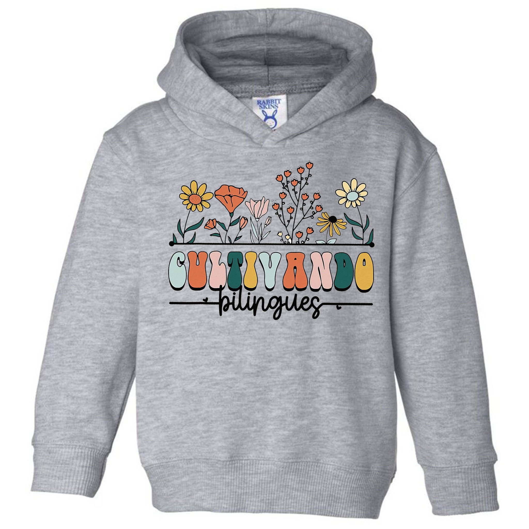 Maestra Wild Flowers Cultivando Bilingues Spanish Teacher Toddler Hoodie