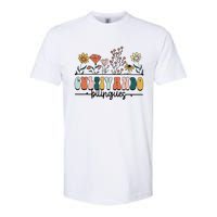 Maestra Wild Flowers Cultivando Bilingues Spanish Teacher Softstyle CVC T-Shirt