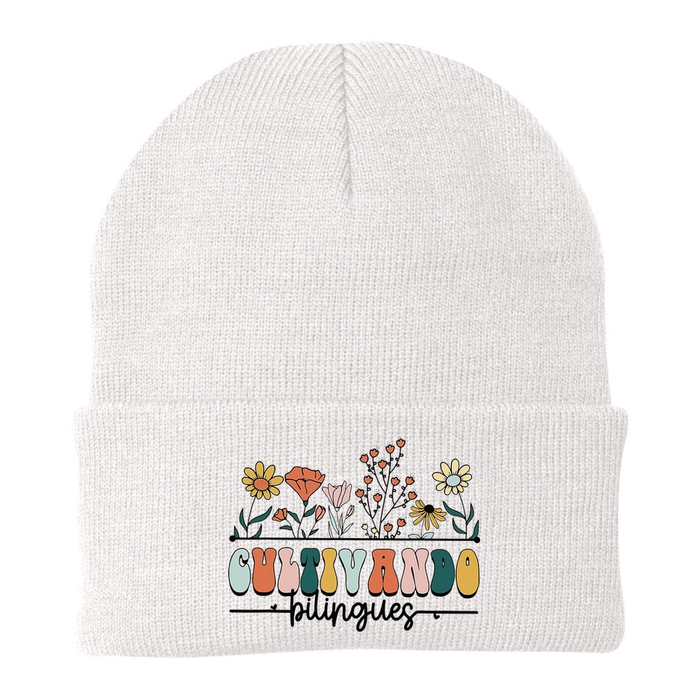 Maestra Wild Flowers Cultivando Bilingues Spanish Teacher Beanie