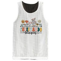 Maestra Wild Flowers Cultivando Bilingues Spanish Teacher Mesh Reversible Basketball Jersey Tank