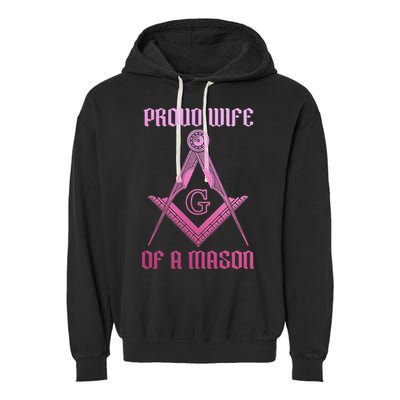 Mason Wife Freemason Masonic Symbol Square & Compass Shriner Garment-Dyed Fleece Hoodie