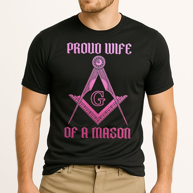 Mason Wife Freemason Masonic Symbol Square & Compass Shriner Performance Shirt