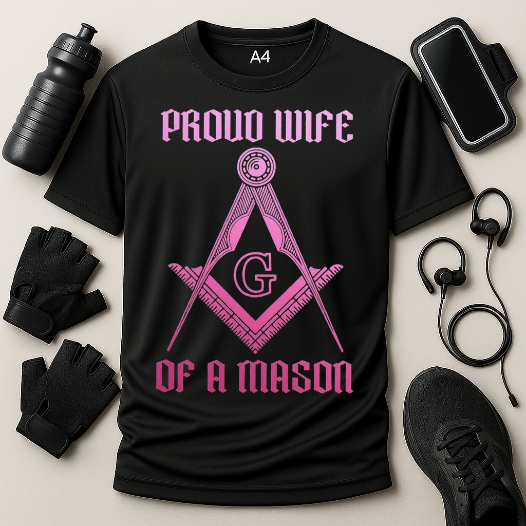 Mason Wife Freemason Masonic Symbol Square & Compass Shriner Performance Shirt