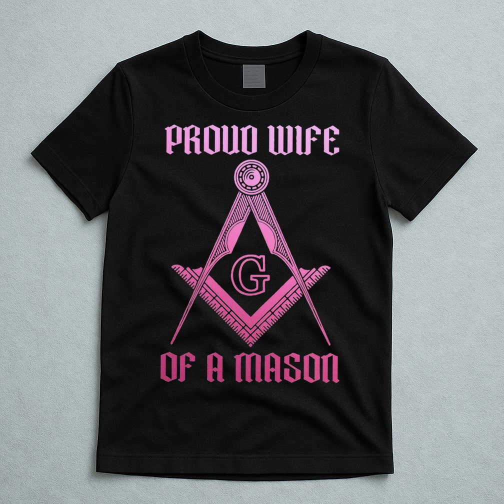 Mason Wife Freemason Masonic Symbol Square & Compass Shriner T-Shirt