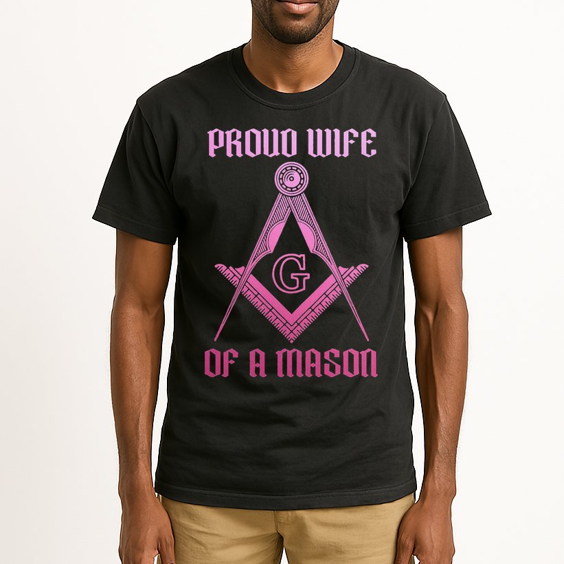 Mason Wife Freemason Masonic Symbol Square & Compass Shriner Tall T-Shirt