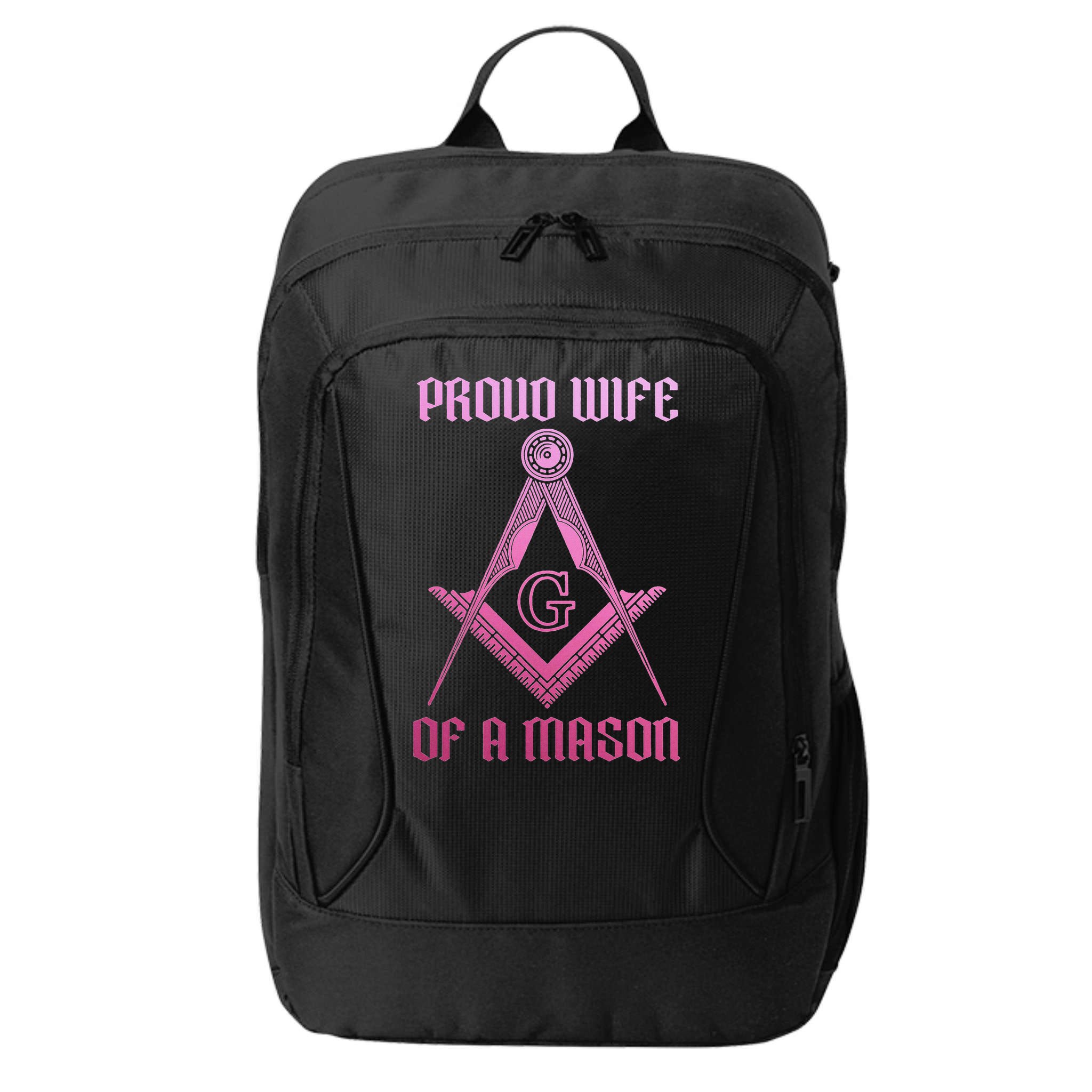 Mason Wife Freemason Masonic Symbol Square & Compass Shriner City Backpack