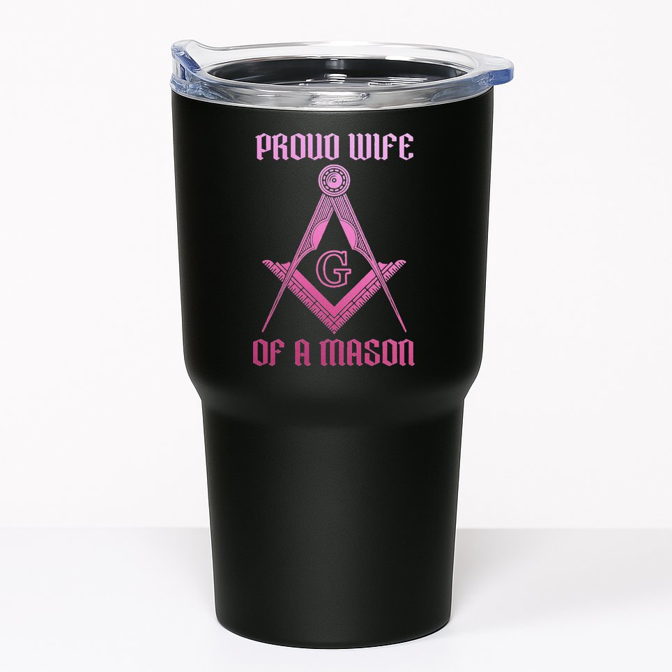 Mason Wife Freemason Masonic Symbol Square & Compass Shriner Tumbler