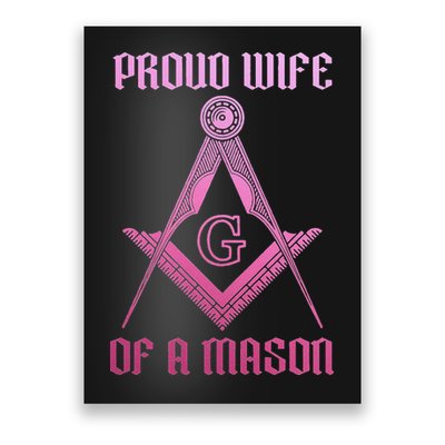 Mason Wife Freemason Masonic Symbol Square & Compass Shriner Poster