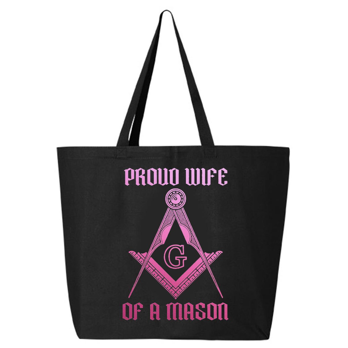 Mason Wife Freemason Masonic Symbol Square & Compass Shriner 25L Jumbo Tote