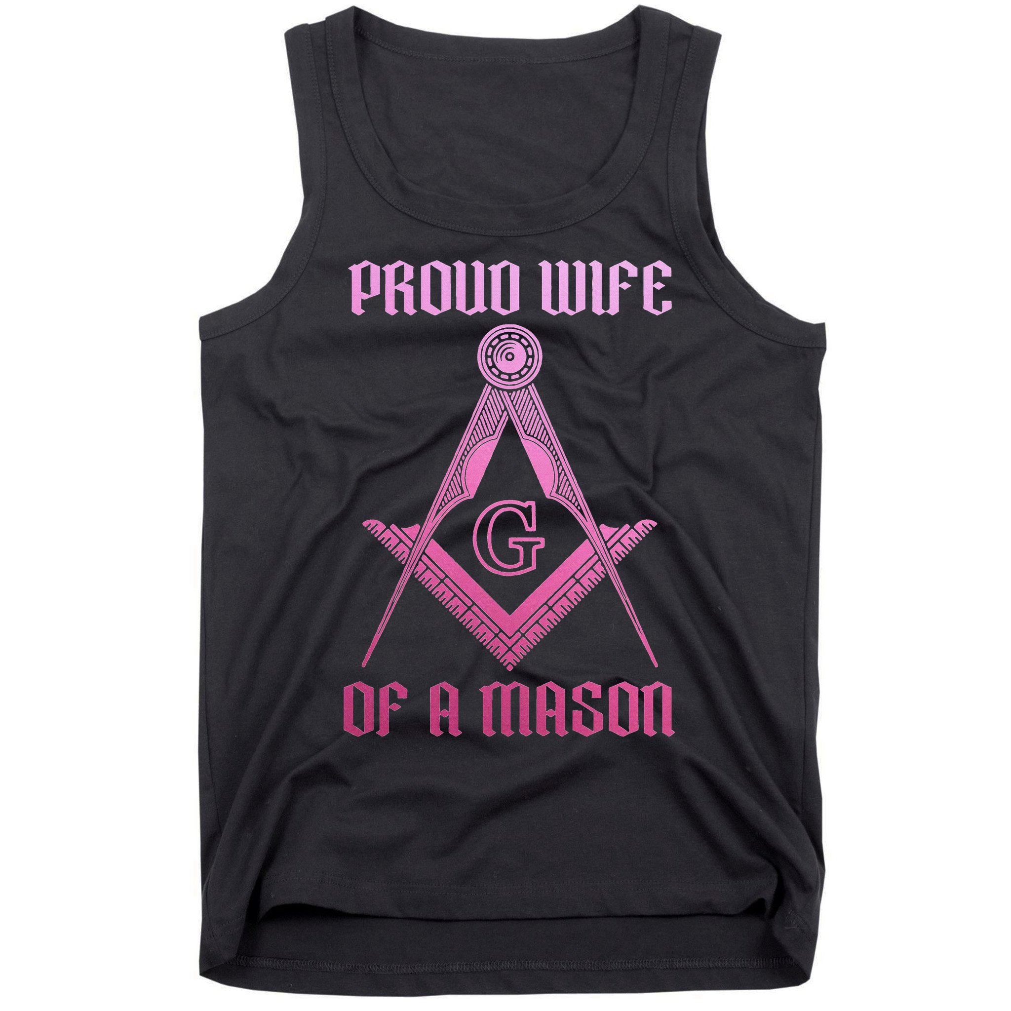 Mason Wife Freemason Masonic Symbol Square & Compass Shriner Tank Top