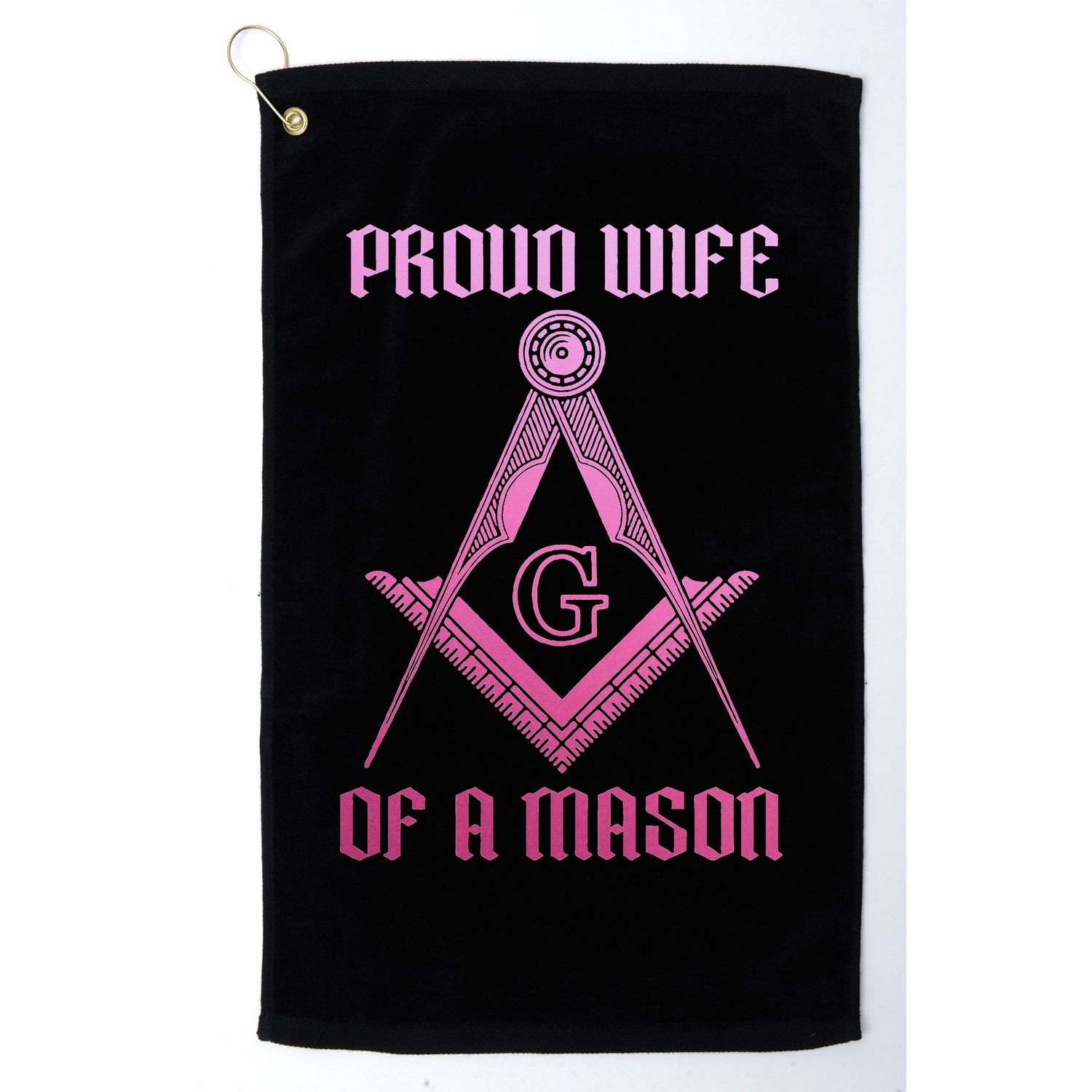 Mason Wife Freemason Masonic Symbol Square & Compass Shriner Golf Towel