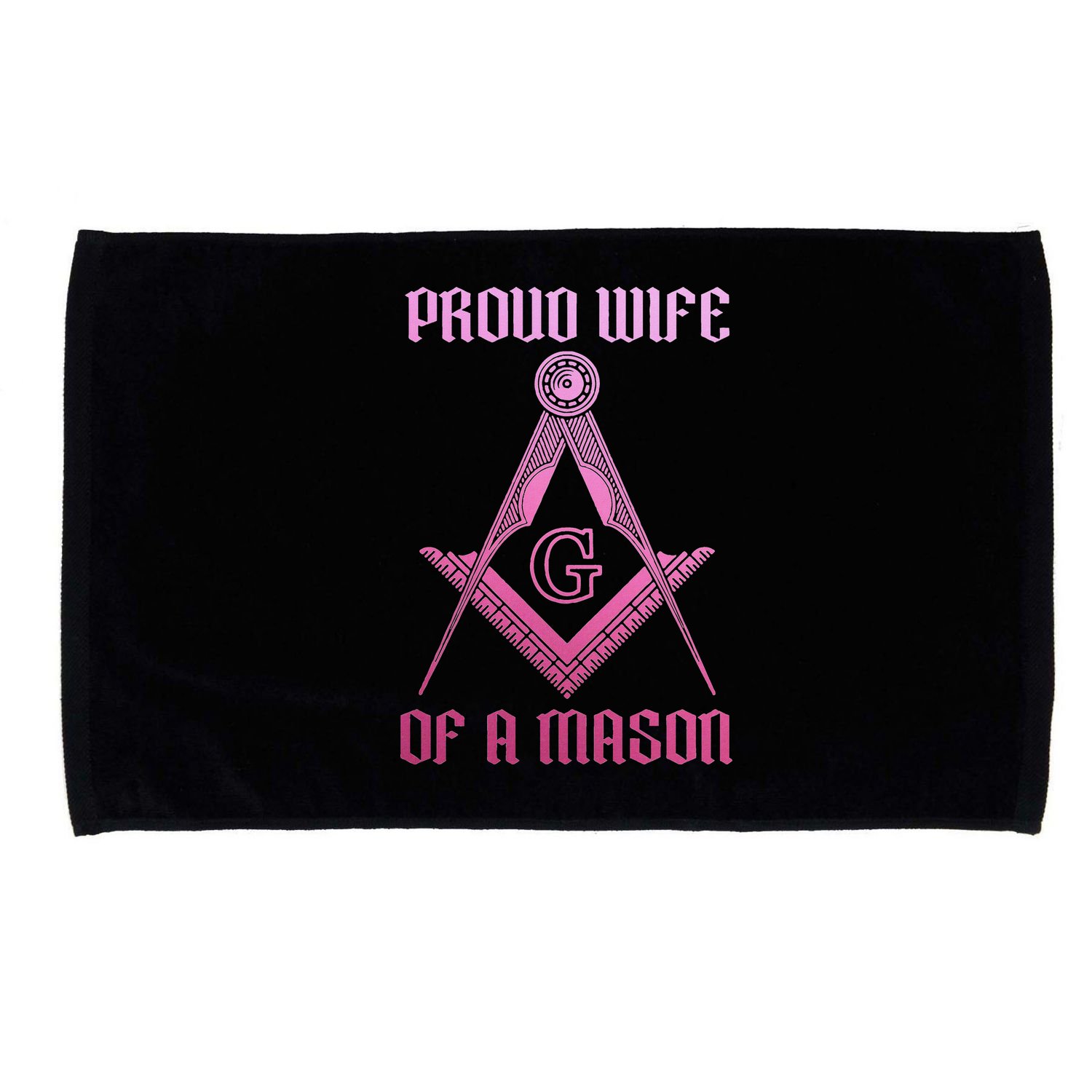 Mason Wife Freemason Masonic Symbol Square & Compass Shriner Microfiber Hand Towel