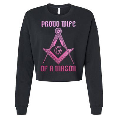 Mason Wife Freemason Masonic Symbol Square & Compass Shriner Cropped Pullover Crew