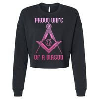 Mason Wife Freemason Masonic Symbol Square & Compass Shriner Cropped Pullover Crew
