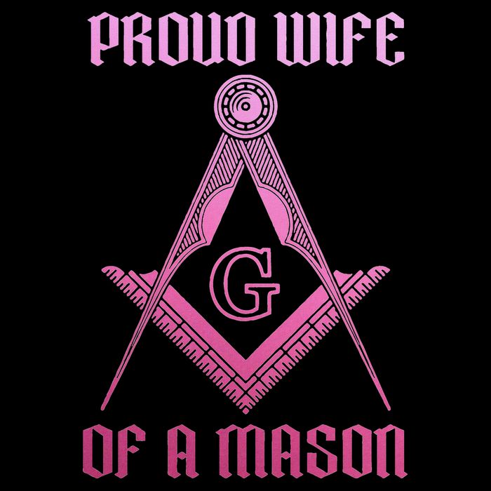 Mason Wife Freemason Masonic Symbol Square & Compass Shriner Cropped Pullover Crew