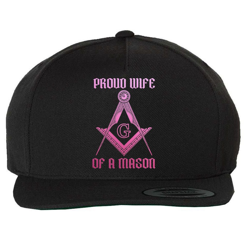 Mason Wife Freemason Masonic Symbol Square & Compass Shriner Wool Snapback Cap