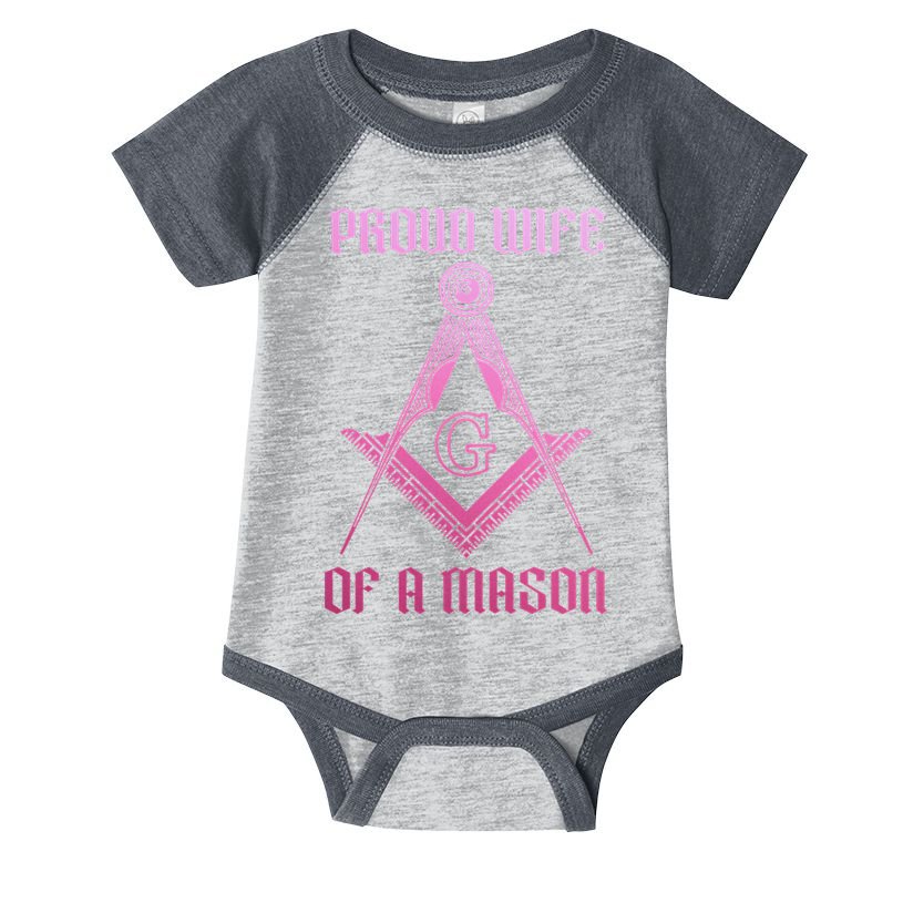 Mason Wife Freemason Masonic Symbol Square & Compass Shriner Infant Baby Jersey Bodysuit