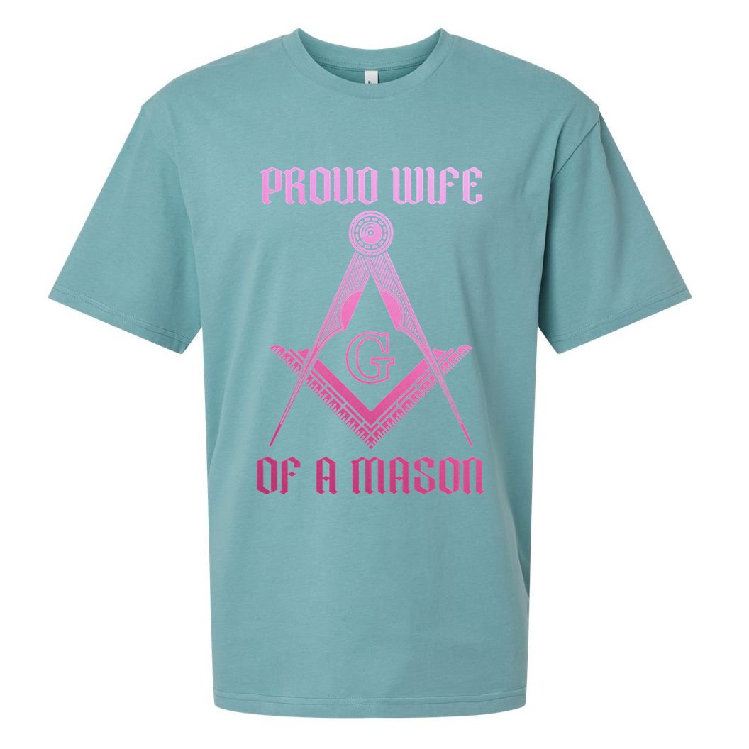 Mason Wife Freemason Masonic Symbol Square & Compass Shriner Sueded Cloud Jersey T-Shirt