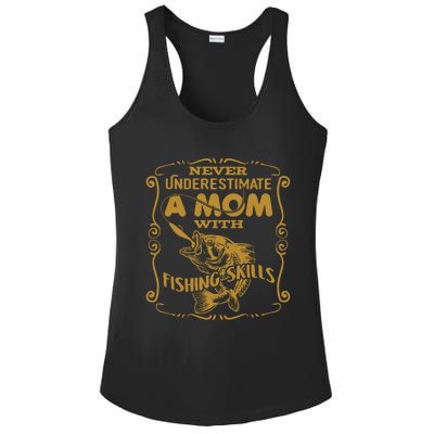 Mom With Fishing Skills Best Fishing Mom Angling Gift Ladies PosiCharge Competitor Racerback Tank