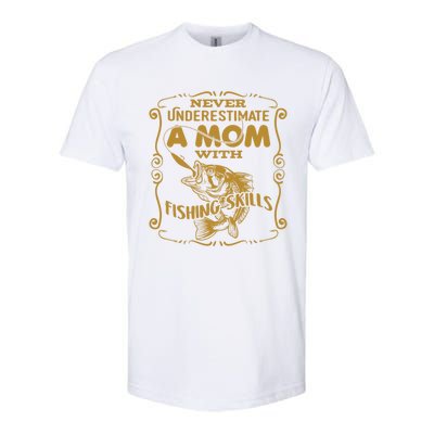 Mom With Fishing Skills Best Fishing Mom Angling Gift Softstyle CVC T-Shirt