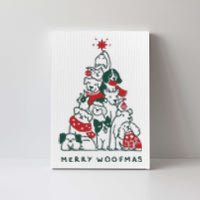 Merry Woofmas Funny Dogs Christmas Tree Xmas Gift Canvas