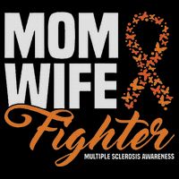 Mom Wife Fighter Orange Ribbon Multiple Sclerosis Awareness Bucket Hat