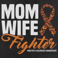 Mom Wife Fighter Orange Ribbon Multiple Sclerosis Awareness 11oz C Handle Ceramic Mug