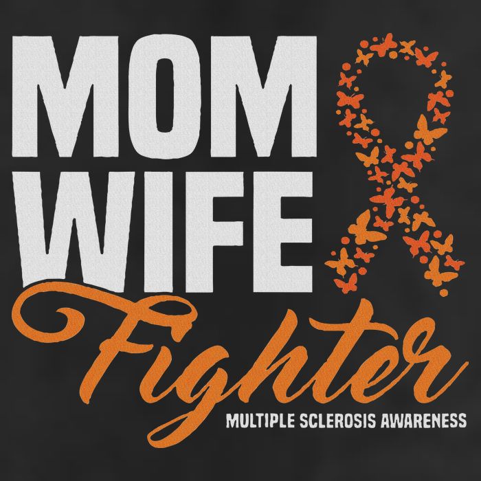 Mom Wife Fighter Orange Ribbon Multiple Sclerosis Awareness 11oz C Handle Ceramic Mug