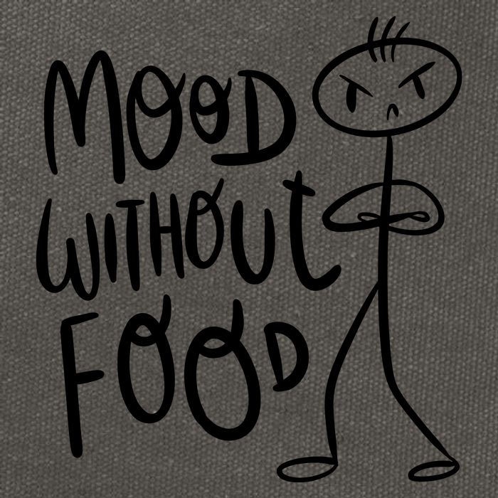 Mood Without Food Angry Cotton Canvas Backpack