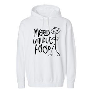 Mood Without Food Angry Garment-Dyed Fleece Hoodie