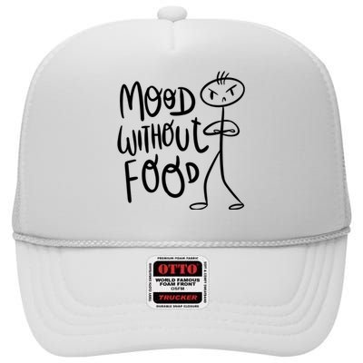 Mood Without Food Angry High Crown Mesh Back Trucker Hat