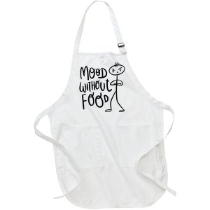 Mood Without Food Angry Full-Length Apron With Pockets