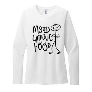 Mood Without Food Angry Womens CVC Long Sleeve Shirt