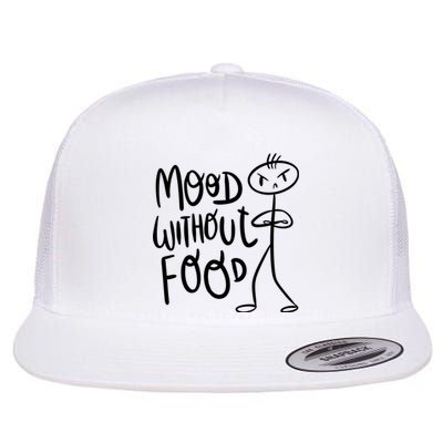 Mood Without Food Angry Flat Bill Trucker Hat