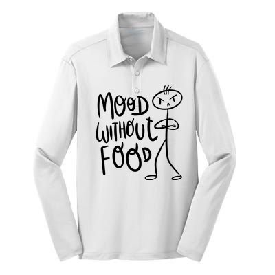 Mood Without Food Angry Silk Touch Performance Long Sleeve Polo