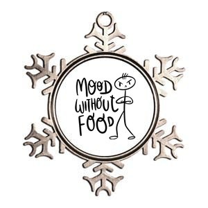 Mood Without Food Angry Metallic Star Ornament