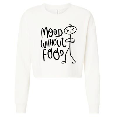 Mood Without Food Angry Cropped Pullover Crew