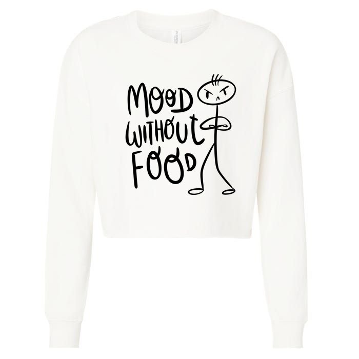 Mood Without Food Angry Cropped Pullover Crew