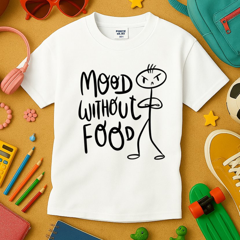 Mood Without Food Angry Kids T-Shirt