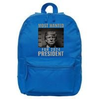 Most Wanted Funny Trump 2024 Mugshot For President 16 in Basic Backpack