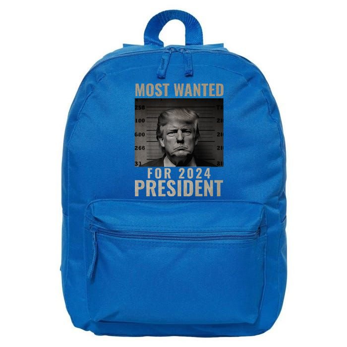 Most Wanted Funny Trump 2024 Mugshot For President 16 in Basic Backpack