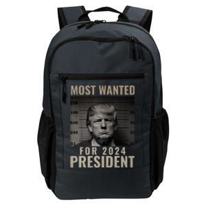 Most Wanted Funny Trump 2024 Mugshot For President Daily Commute Backpack