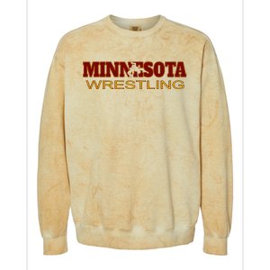 Minnesota Wrestling Freestyle Wrestler State Pride Mn Colorblast Crewneck Sweatshirt