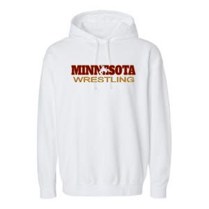 Minnesota Wrestling Freestyle Wrestler State Pride Mn Garment-Dyed Fleece Hoodie