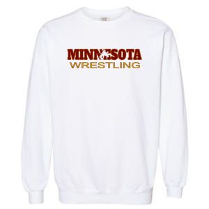 Minnesota Wrestling Freestyle Wrestler State Pride Mn Garment-Dyed Sweatshirt