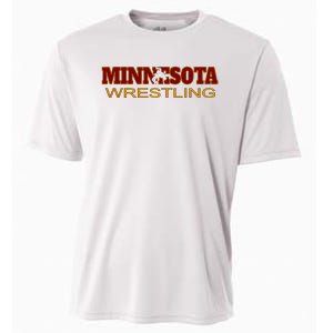 Minnesota Wrestling Freestyle Wrestler State Pride Mn Cooling Performance Crew T-Shirt