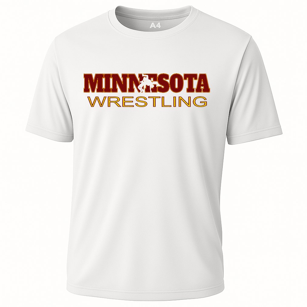 Minnesota Wrestling Freestyle Wrestler State Pride Mn Cooling Performance Crew T-Shirt